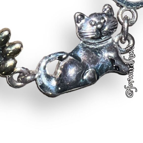 Cat & Dog Gold & Silver Tone Charm Bracelet - Picture 10 of 13